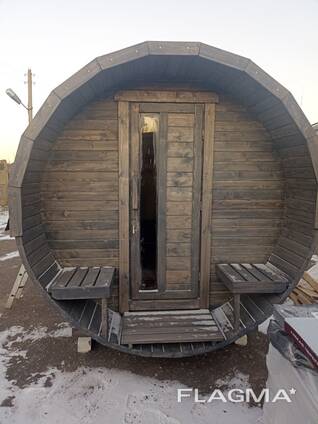 Баня-бочка BADEFASS 2.5м с террасой