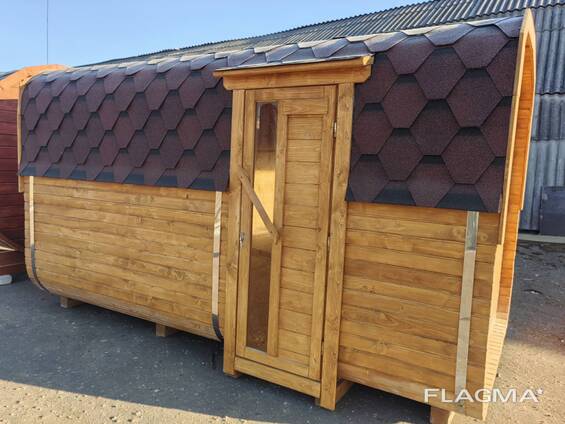 Баня Квадро-бочка BADEFASS 4.0м на 2 пом.