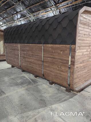 Баня Квадро-бочка BADEFASS 4.5 м. на 2 пом.