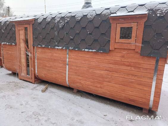 Баня Квадро-бочка BADEFASS 5.5 м. на 3 пом.