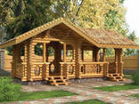 Беседка из оцилиндрованного или рубленного бревна - фото 5